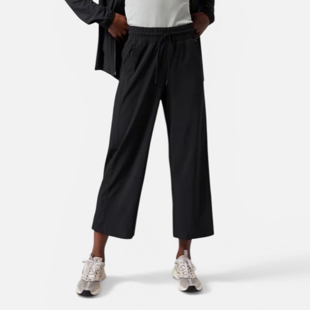 Athleta work from home pants wide leg cropped women’s size 8